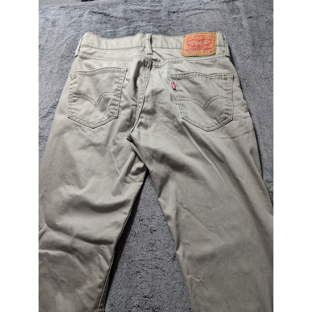 Levi's 511 Slim Straight Men's Pants Size 30x32 Khaki - Picture 11 of 12